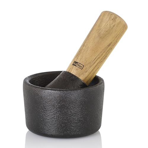 AdHoc Mortar Pestle Camo - Manual Grain & Spice Grinder - Modern Cast Iron Mortar & Pestle - Handy Grinder with Non-Slip Rubber Feet - Handheld Mortar & Pestle for Versatile Use - 8cm