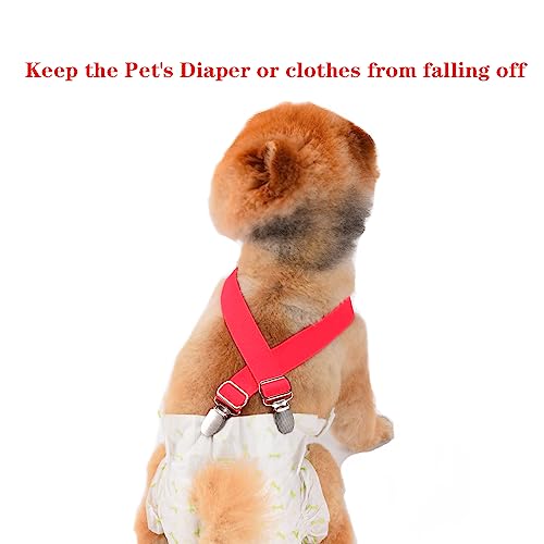 4 peças suspensórios de fraldas para cães | Suspensórios de gato | Vestido de saia e guarda fraldas