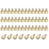 PATIKIL M2.5 x 4+4 mm メスネジ六角真鍮PCBスタンドオフ 50個 FPVドローンクワッドコプターPCBマザーボードスチールネジナットセットコンピューター電気用 金