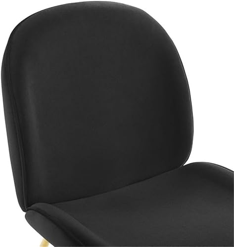 Miniatura 7 de Modway Scoop Performance - Silla auxiliar de terciopelo con base metálica de acero inoxidable dorado en color negro