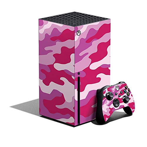 MightySkins Skin Compatible with Xbox Series X Bundle - Pink Camo | Protective, Durable, and Unique Vinyl Decal wrap Cover | Easy to Apply, Remove, and Change Styles | Made in The USA