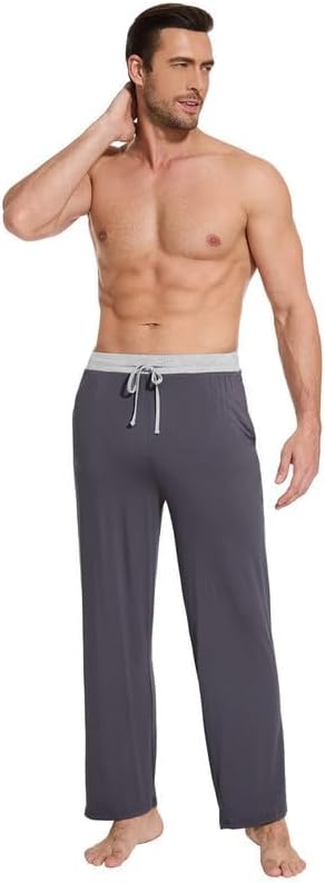 WiWi Viscose from Bamboo Mens Pajama Pants Soft Lounge Bottoms Sweatpants Sleep Pant Drawstring with Pockets S-XXL - Image 5