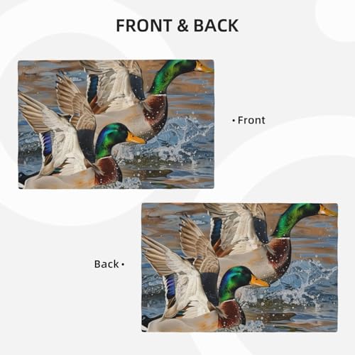 Sets de table canards colverts lavables et anti-chaleur pour déco de table campagne