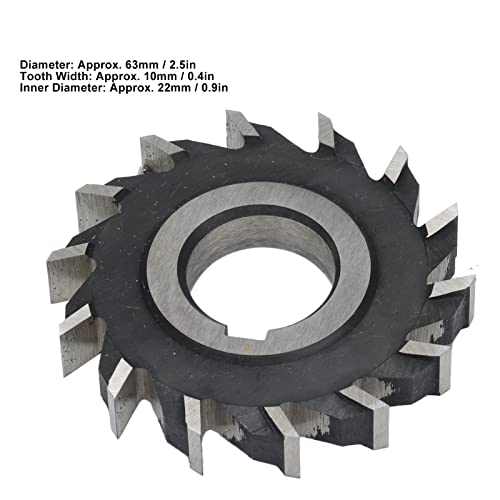 Image of 14 HSS Milling Cutter, Precision Ground End Mill CNC Bit for Aluminum Steel Heat Treated Burr-Free Finishing, 63x10 Inner Diameter 22mm