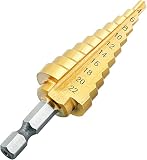 SYCEES HSS Profi Stufenbohrer 4 - 22mm Schälbohrer Konusbohrer Kegelbohrer Fräser (1 pcs)