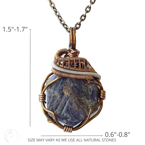 Designs By Nature Gems Handmade Unisex Sapphire Necklace thumb #3