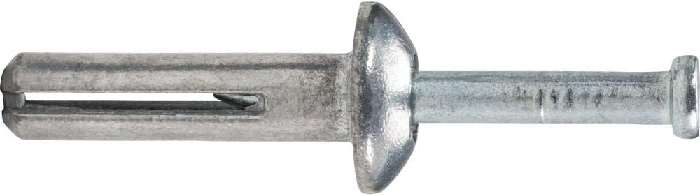 Powers Fastening Innovations 02815 1/4-Inch by 1-1/4-Inch Mushroom Head Zamac Nailing with Carbon Steel Nail , 1000 Per Box