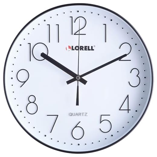 Lorell 61012 Clock, Black