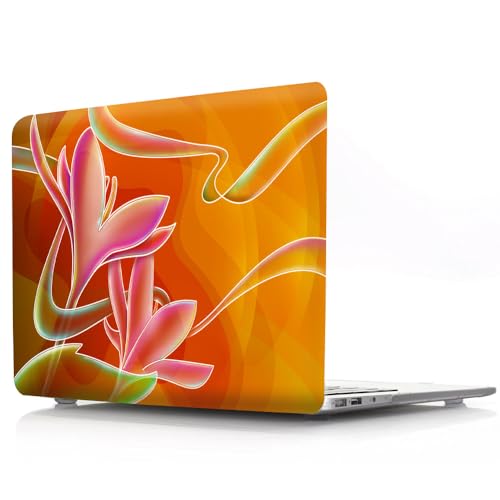 Housse MacBook Air 15 M4 fleurie rouge pour travailler au café en sécurité