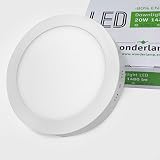 wonderlamp W-E000049 Downlight LED okrągła powierzchnia, 20 W, biała