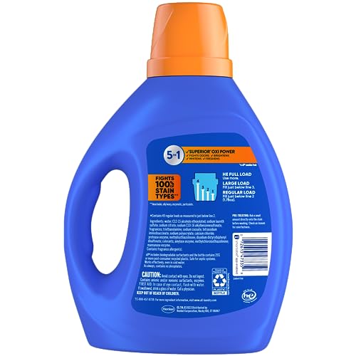 all Liquid Laundry Detergent, Fresh Clean Oxi plus Odor Lifter, 88 fl oz, 49 Loads (Packaging May Vary)