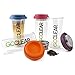 GoClear Watermelon Double Walled Glass Tumbler with Silicone Lid and Tea Strainer, 14.5 Ounce