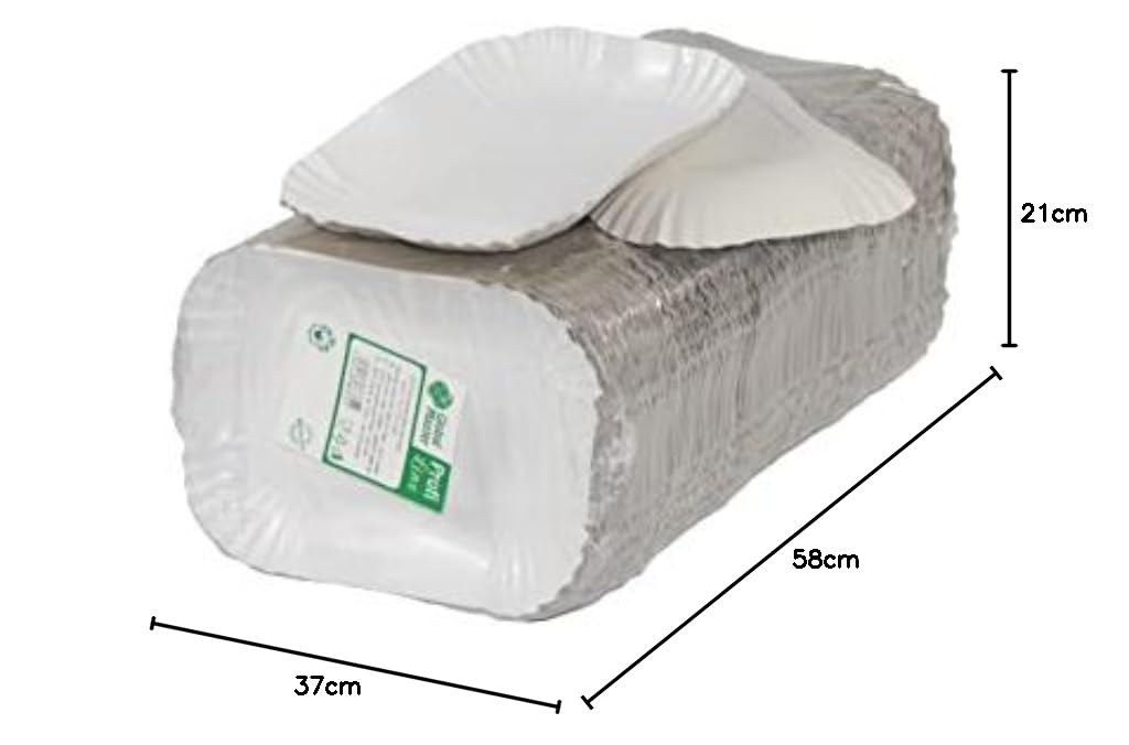 1000 sztuk papierowych talerzy KU41 | miseczki na frytki 13 x 17,5 x 3 cm talerze jednorazowe | jednorazowe talerze papierowe | talerze z papieru, naczynia jednorazowe | talerze imprezowe talerze do ciasta, talerze papierowe talerze do przekąsek (1000, KU
