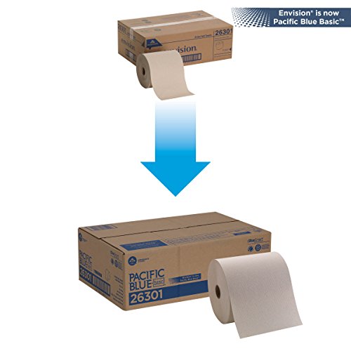 Pacific Blue Basic Recycled Hardwound Paper Towel Rolls By Gp Pro (Georgia-Pacific); Brown; 26301; 800 Feet Per Roll; 6 Rolls Per Case #TOP1