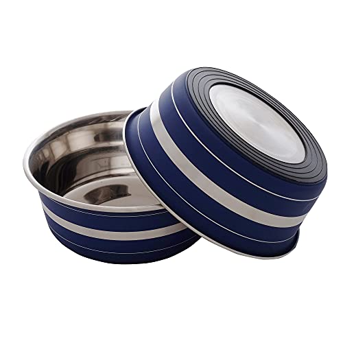 Dogit Stainless Steel Signature Bowl, Dog Food And Water Dish, Blue, 11.8 Fl. Oz., Small (98516) #TOP2