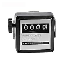 FM-120 4 Digital Gasoline Fuel Petrol Oil Flow Meter, 20-120L/Min for Fuel Oil Flow Sensor Counter Gasoline Meter Display -Water Hose Meter