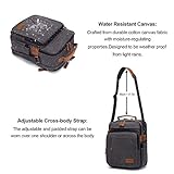 ESTARER Umhängetasche Herren Schultertasche 13 Zoll kleine Herrentasche Kuriertasche aus Canvas für Arbeit Schule Reise
