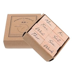 Gogogmee Zestaw Stempelków Dni Tygodnia 1 Szt.