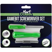 Mart Cobra Gamebit Screwdriver 3.8mm 4.5mm & Tri-Wing Screwdriver Gameboy Screwdriver Set Compatible Super Nintendo 64 SNES NES Tools N64 Gamecube Sega Genesis Game Cartridge Security Bit Screw Driver