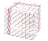 20er Set Geschirrtücher in Rot kariert - Saugstark & 100% Baumwolle für Küche + Haushalt 50x70 cm - Fusselfreie Baumwollgeschirrtücher & Küchentücher Nicht fusselnd mit praktischem Aufhänger, Premium