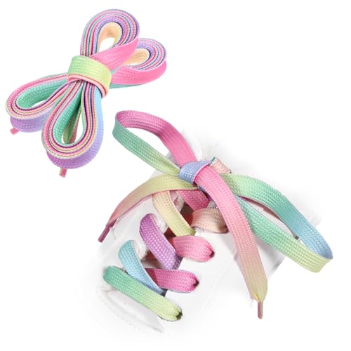 Tweruna 2 Paar Regenbogen Schnürsenkel, 122 cm Lang Rainbow...