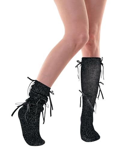 Image of Violet Mist women slouch socks thick colored knee high scrunch socks long stacked sock boot 80s 90s Novetly