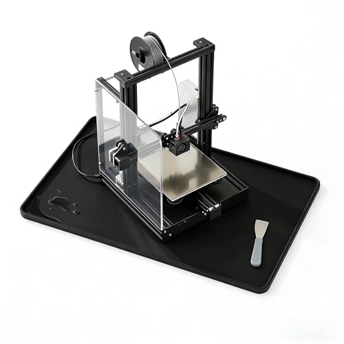 Frezonika Black Silicone Mat for everyday 3D printer desk protection
