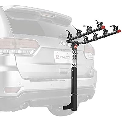Allen Sports Deluxe 4-Bike Hitch Mount Rack (2-Inch Receiver) , Black