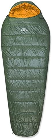 iClimb 3M Thinsulate Insulation Mummy Sleeping Bag with Compression Sack Ultralight Compact Warm Washable for Adults Indoor Outdoor Backpacking Camping Hiking (41F, Green)