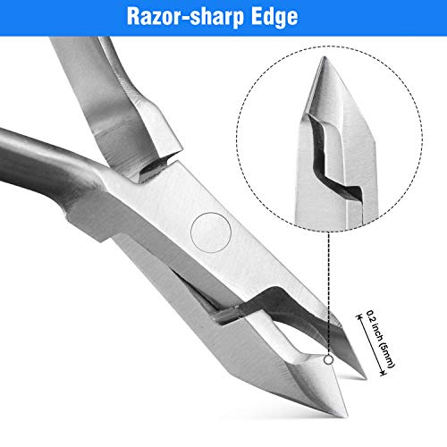 Nagelhautschere Nagelhautschneider-Professionelle Nagelhautschere aus Edelstahl Fein zum Entfernen überschüssiger, eingerissener Haut an Fingern und Zehen, hochwertige Hautzange mit scharfem und glatt