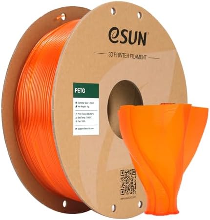 eSUN filament do drukarki 3D PETG, filament PETG 1,75 mm, dokładność wymiarów +/- 0,05 mm, 2,2 funta (1 kg), szpula, filament 3D do drukarek 3D