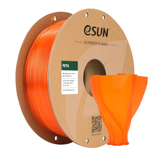 Image of eSUN PETG Filament 1.75mm, 3D Printer Filament PETG, Dimensional Accuracy + /- 0.05mm, 1KG Spool (2.2 LBS) 3D Printing Filament for 3D Printers, Orange