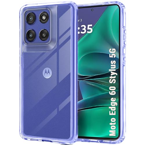 Image of TheGiftKart Ultra-Hybrid Crystal Clear Back Case Cover for Motorola Moto Edge 60 Stylus 5G | Shockproof Design | Hard Back Cover Case for Motorola Moto Edge 60 Stylus 5G (PC & TPU, Transparent)