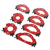 NEWFUN Gabarit Defonceuse a Bois, 7 Pièces pour le Travail du Bois en Aluminium, R10-R60, ...