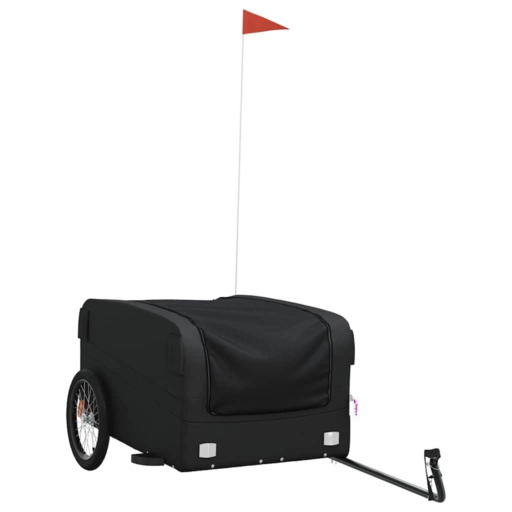 Remolque para Bicicleta Hierro Negro y Amarillo 45 kg Amarillo,94071