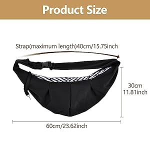 QWLWBU Dog Sling Carrier, Adjustable Strap Hands Free Breathable Dog Backpack, Pet Carrier for Dogs Cats (Black) QWLWBU Dog Sling Carrier, Adjustable Strap Hands Free Breathable Dog Backpack, Pet Carrier for Dogs Cats (Black)