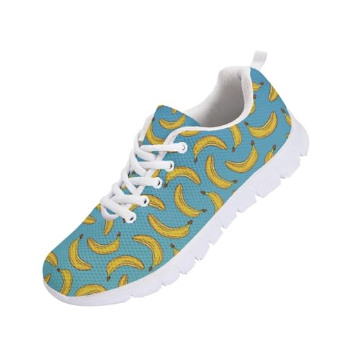 Image of GIFTPUZZ Mens Lace Up Athletic Trainers Running Sneakers Wedge Breathable Gym Lightweight Sports Tennis Shoes