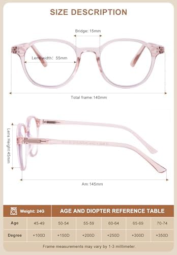 SKYWAY 3 Pack Blue Light Blocking Reading Glasses,Spring Hinge Computer Readers for Women Men Round Eyeglasses