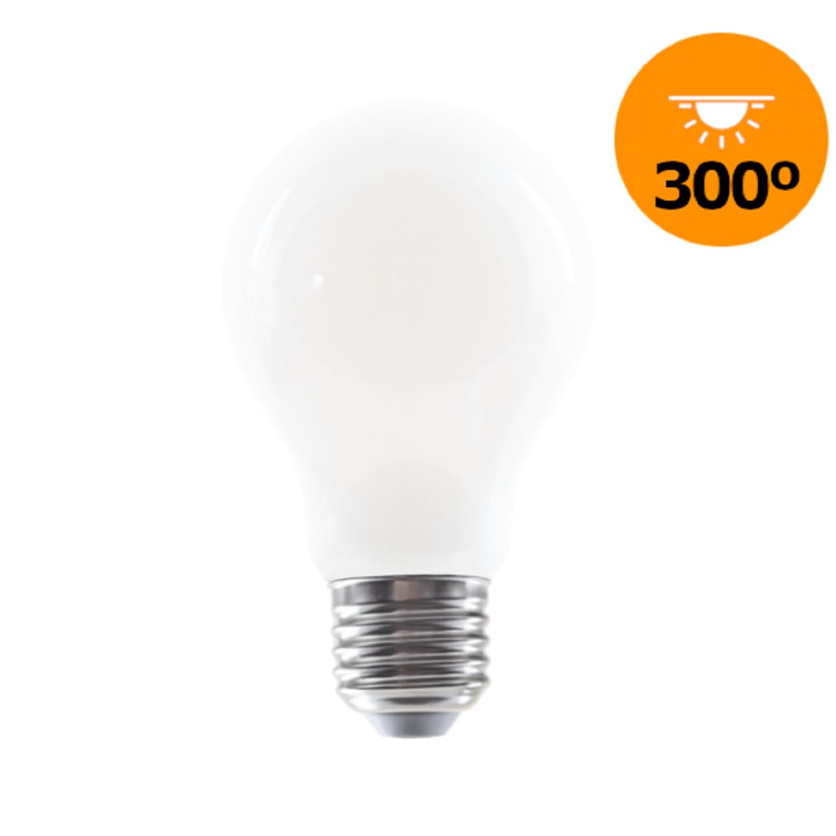 SILVER ELECTRONICS - Standard LED E27 Filament A Class Crystal Frost 5W 1055lm 3000K 300º 30.000h