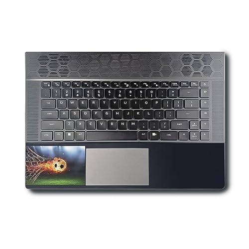 Image of MightySkins Skin Compatible with Alienware X16 R1 (2023) Full Wrap Kit - Flaming Soccer Ball | Protective, Durable, and Unique Vinyl Decal wrap Cover | Easy to Apply & Change Styles | Made in The USA