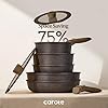 CAROTE 17PCS Pots and Pans Set Non Stick with Detachable Handle, Nonstick Cookware Sets, Cooking Kitchen Set, Oven/Dishwasher Safe, Induction Cookware, Brown, RV Kitchen Pot and Pan #3