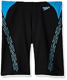 Speedo Jungen Hyper Boom Splice II Badehose, Schwarz/Bolzen, 11-12 Jahre