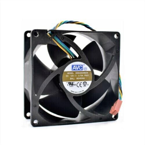 SMART ELECTRONICS AVC DESA0938B2M DC 12V 0.75A Computer case pc Cooling Fan for 92x92x38mm 4-Wires Cooler (Black)