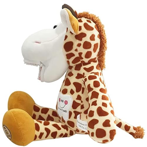 YOUYA DENTAL Muñeca de Peluche de Hada de Dientes, Peluche Dental de presentación de Salud bucal, marioneta de Jirafa, Hada Dental