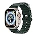 Ycysh Ocean Band Compatiable with Apple Watch Ultra 2 Band 49mm,Women Men Sport Outdoor Silicone Strap for iWatch Series Ultra 2/1,Cyprus Green