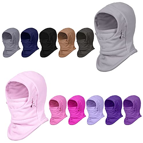 Chapéu balaclava infantil com capuz para esquiar Ne Warmer inverno de lã para meninos e meninas