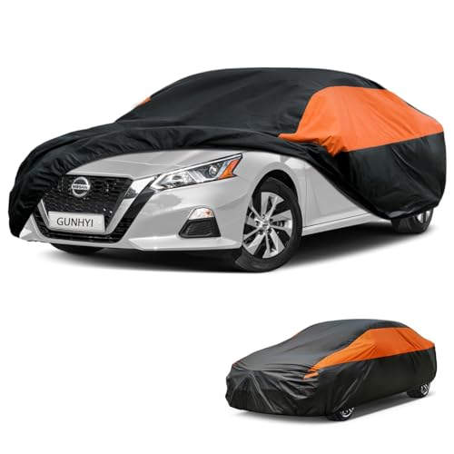Image of GUNHYI Nissan Car Cover Custom Fit Nissan Altima Waterproof All Weather for Automobiles, Lightweight Full Exterior Cover Outdoor Sun UV Rain Dust Snow Wind Protection.