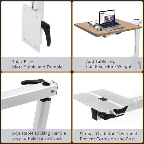 TOOSOAR Verstellbare Wohnmobil-Tischhalterung,Abnehmbares Drehbares Tischbein 360 Grad Drehbar,für LKW,Camper,Wohnmobile und Yachten