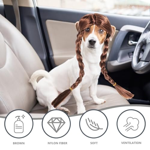 Peluca trenzada para perros y gatos pequeña a mediana miniatura 7