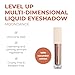 Beauty For Real Level Up Multi-Dimensional Liquid Eyeshadow, Moondance - Pearlized, Glistening Beige - Creaseless, Long-Wear Formula - Cruelty Free & Paraben Free - 0.135 fl oz